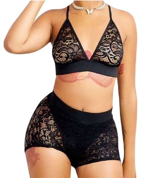 women lace lingerie sets erotic hollow see through shorts pyjamas large size bra briefs suits temptation, Black;white
women lace lingerie sets erotic hollow see through shorts pyjamas large size bra briefs suits temptation, Black;white