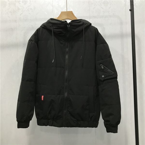 Winter down et men's thin 2021 new hooded light short loose warm autumn and winter coat, Black
Winter down et men's thin 2021 new hooded light short loose warm autumn and winter coat, Black