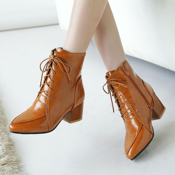 doratasia large sizes 45 brand new elegant square heels shoelaces autumn winter office ladies ankle boots woman shoes, Black
doratasia large sizes 45 brand new elegant square heels shoelaces autumn winter office ladies ankle boots woman shoes, Black