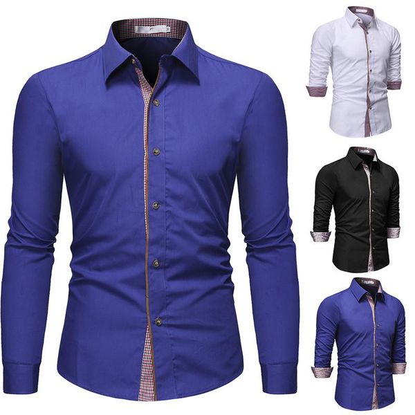 coldker men's cloth long sleeve shirts casual slim fit solid pattern turn-down collar blouse for male plus size clothing, White;black
coldker men's cloth long sleeve shirts casual slim fit solid pattern turn-down collar blouse for male plus size clothing, White;black