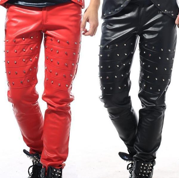 men's pants red beige black white singer rivets 1 pu leather men man stage trousers faux provide custom1
men's pants red beige black white singer rivets 1 pu leather men man stage trousers faux provide custom1
