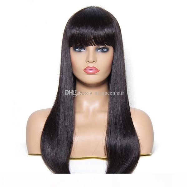 human hair lace front wig silky straight brazilian virgin hair hd full lace wig with bangs 150% density with baby hair, Black;brown
human hair lace front wig silky straight brazilian virgin hair hd full lace wig with bangs 150% density with baby hair, Black;brown
