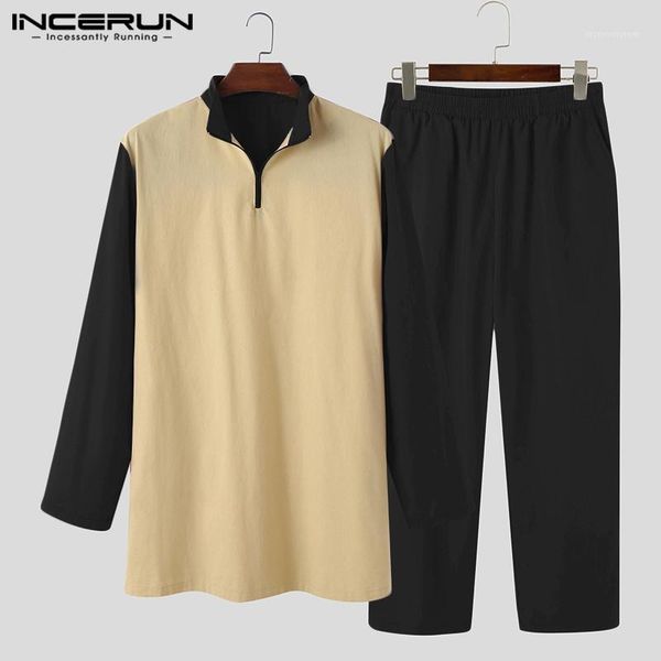 ethnic clothing men patchwork muslim sets incerun vintage long sleeve stand collar shirts islamic saudi elastic pants retro zipper suits 5xl, Red
ethnic clothing men patchwork muslim sets incerun vintage long sleeve stand collar shirts islamic saudi elastic pants retro zipper suits 5xl, Red