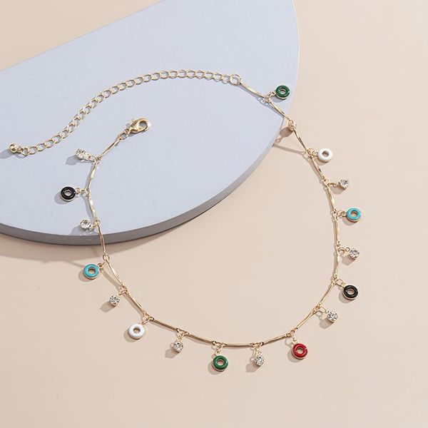chokers fashion european bohemian colorful round chian choker necklace for women shiny crystal stone tassel adjustable jewelry collar ne, Golden;silver
chokers fashion european bohemian colorful round chian choker necklace for women shiny crystal stone tassel adjustable jewelry collar ne, Golden;silver
