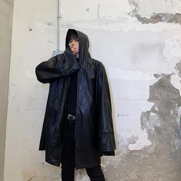 men streetwear fashion loose casual leather jacket hooded trench coat male women hip hop gothic windbreaker cloak coat outerwear1, Tan;black
men streetwear fashion loose casual leather jacket hooded trench coat male women hip hop gothic windbreaker cloak coat outerwear1, Tan;black