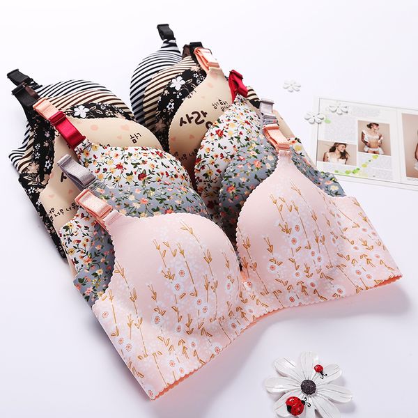 3 Pieces / Lot 2020 Women Flower Print Seamless Bra Sexy Lingerie Floral Push Up Bras One-Piece Underwear, Pink
3 Pieces / Lot 2020 Women Flower Print Seamless Bra Sexy Lingerie Floral Push Up Bras One-Piece Underwear, Pink