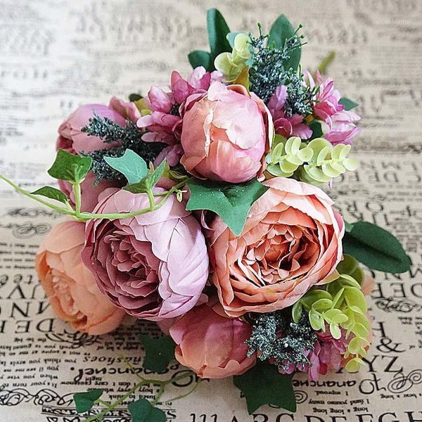 decorative flowers & wreaths silk european retro peony 12 heads oil painting flower bud roses home wedding pography vases for decor artifici
decorative flowers & wreaths silk european retro peony 12 heads oil painting flower bud roses home wedding pography vases for decor artifici