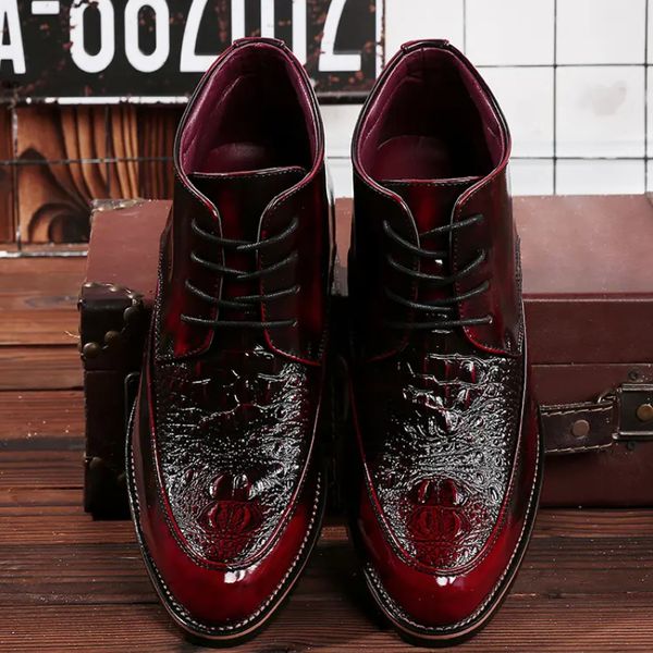 cowboy men boots pu leather embossed lace up low round head business formal dress professional fashion dh743, Black
cowboy men boots pu leather embossed lace up low round head business formal dress professional fashion dh743, Black