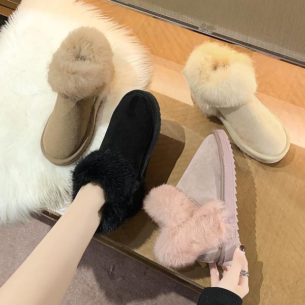 winter boots lady women's rubber shoes rain round toe boots-women plush flat heel australia luxury designer 2021, Black 
winter boots lady women's rubber shoes rain round toe boots-women plush flat heel australia luxury designer 2021, Black