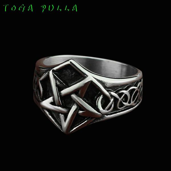 cluster rings vintage viking pentagram stainless steel men nordic slavic pagan amulet finger ring punk biker jewelry women gift, Golden;silver
cluster rings vintage viking pentagram stainless steel men nordic slavic pagan amulet finger ring punk biker jewelry women gift, Golden;silver