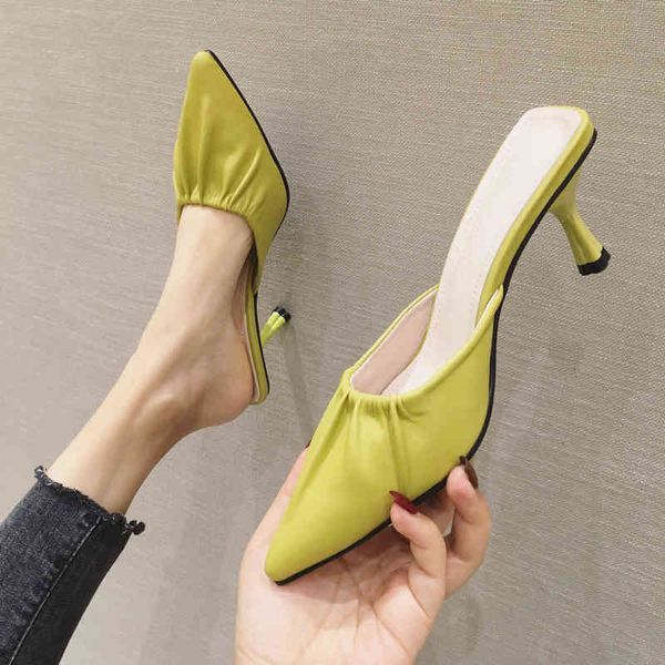 dress shoes 2022 summer candy color external wear cool drag lazy pointed net red medium thin heel muller baotou half slipper female, Black
dress shoes 2022 summer candy color external wear cool drag lazy pointed net red medium thin heel muller baotou half slipper female, Black