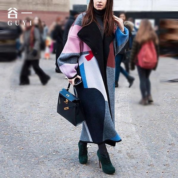 women's wool & blends ulzzang fashion woolen maxi jacket for women 2021 oversized outwear cardigan coat female chic patchwork thick win, Black
women's wool & blends ulzzang fashion woolen maxi jacket for women 2021 oversized outwear cardigan coat female chic patchwork thick win, Black