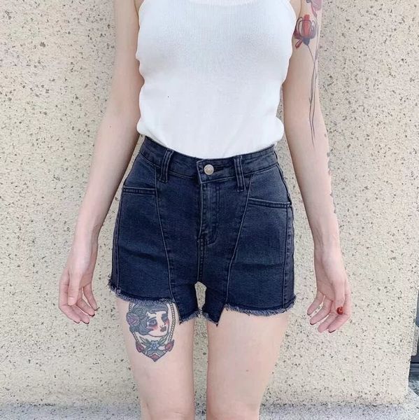 denim shorts women's fashion new high waist wide leg tight elastic pants in summer 2019, Blue
denim shorts women's fashion new high waist wide leg tight elastic pants in summer 2019, Blue