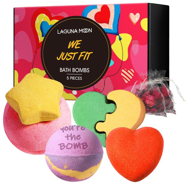 lagunamoon 5pcs/set bath bomb valentine gift box kits bath salts ball sets we just fit bubble bars salt ball body skin beauty
lagunamoon 5pcs/set bath bomb valentine gift box kits bath salts ball sets we just fit bubble bars salt ball body skin beauty