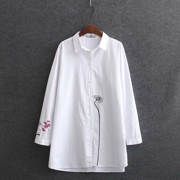 size woman plus buttons down casual blouse complete spring long sleeve floral summer embroidered elegant officewear blouses tcr9, White
size woman plus buttons down casual blouse complete spring long sleeve floral summer embroidered elegant officewear blouses tcr9, White