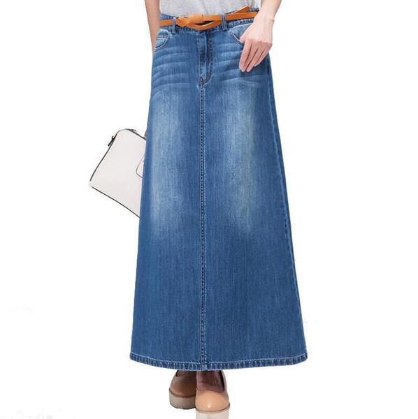 female long 2021 of women denim ladies plus ankle-long skirt casual vintage high-waisted jean women's skirts p445 yxqq, Black
female long 2021 of women denim ladies plus ankle-long skirt casual vintage high-waisted jean women's skirts p445 yxqq, Black