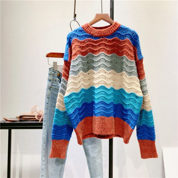 2021 new autumn o-neck colorful hollow out knitted long sleeve sweater winter casual women pullovers pull femme lzlp, White
2021 new autumn o-neck colorful hollow out knitted long sleeve sweater winter casual women pullovers pull femme lzlp, White