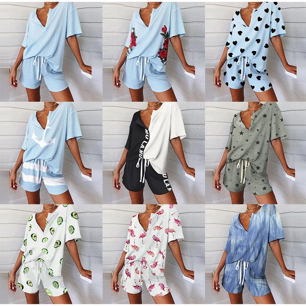 2021 female striped casual suit two loose pajamas woman spring suits will see new fashion ladies nightwear sets y2sj, Black;red 
2021 female striped casual suit two loose pajamas woman spring suits will see new fashion ladies nightwear sets y2sj, Black;red