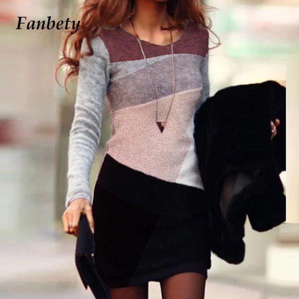fashion casual patchwork dress women elegant o-neck long sleeve slim party dresses office lady autumn spring all-match dresses, Black;gray
fashion casual patchwork dress women elegant o-neck long sleeve slim party dresses office lady autumn spring all-match dresses, Black;gray