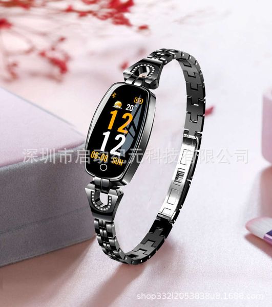 h8 smart high definition color screen weather forecast waterproof heart rate blood prsure health detection female bracelet
h8 smart high definition color screen weather forecast waterproof heart rate blood prsure health detection female bracelet