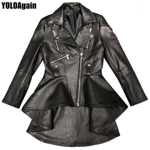 yoloagain women genunie leather jacket ladies real leather jacket long irregular coat1, Black
yoloagain women genunie leather jacket ladies real leather jacket long irregular coat1, Black