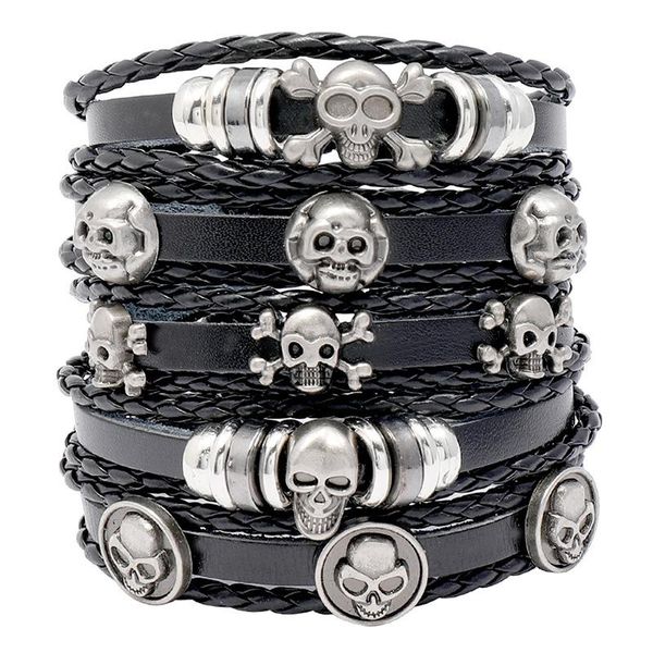charm bracelets jewelry personality handmade beaded leather bracelet diy suit skull, Golden;silver
charm bracelets jewelry personality handmade beaded leather bracelet diy suit skull, Golden;silver