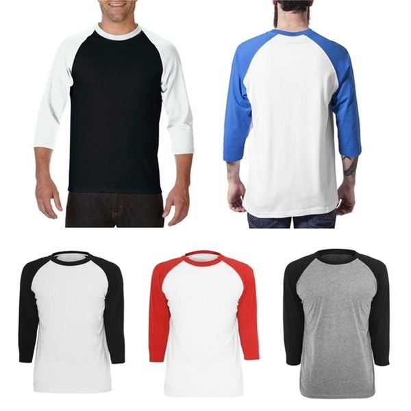 fashion mens o-neck t-shirt men's casual 3/4 sleeve baseball tshirt raglan jersey shirt 5 colors avaliable 220302, White;black
fashion mens o-neck t-shirt men's casual 3/4 sleeve baseball tshirt raglan jersey shirt 5 colors avaliable 220302, White;black