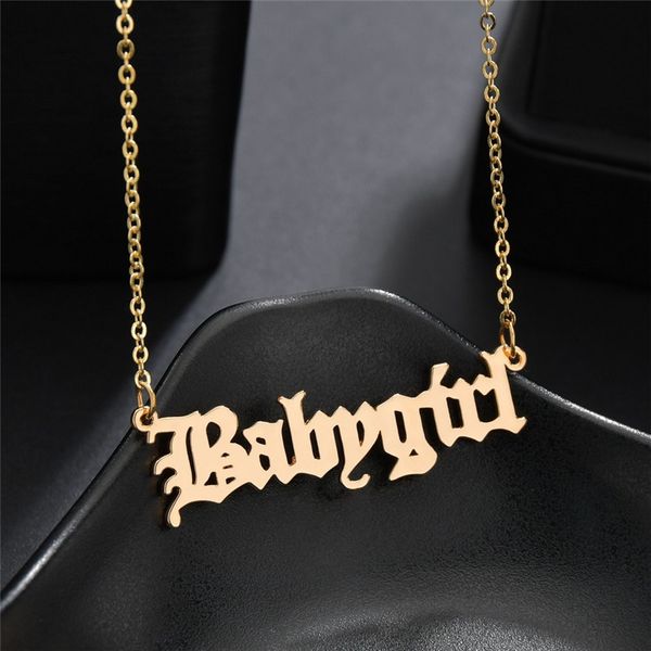 gold color babygirl letter necklace name pendants 2020 new fashion jewelry lovely birthday gift for mom girlfriend
gold color babygirl letter necklace name pendants 2020 new fashion jewelry lovely birthday gift for mom girlfriend