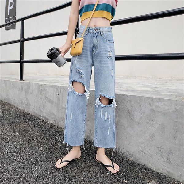 women's jeans harem retro woman ripped hole cotton high waist casual blue plus size fashion ankle length straight denim pants for women
women's jeans harem retro woman ripped hole cotton high waist casual blue plus size fashion ankle length straight denim pants for women