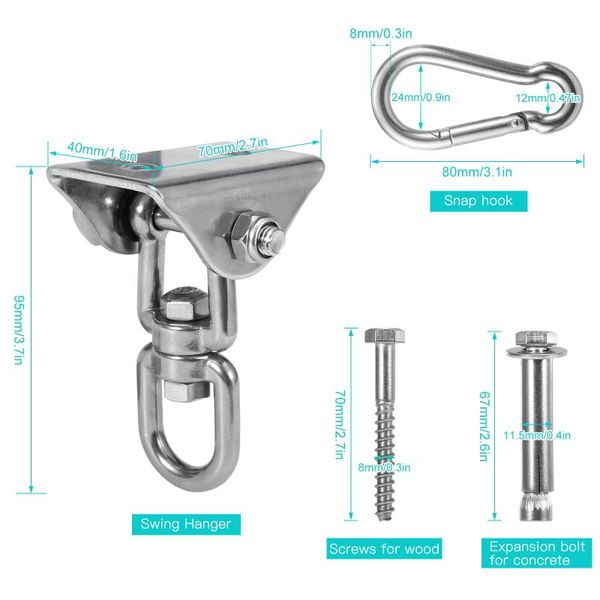 accessories 1 pack heavy duty swing hangers set 360° swivel antirust stainless steel hook for concrete and wooden
accessories 1 pack heavy duty swing hangers set 360° swivel antirust stainless steel hook for concrete and wooden