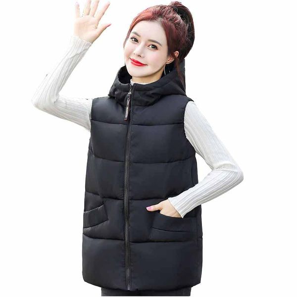 women's down & parkas 2021 oversize sleeveless padded coat women autumn winter cotton vest jacket thicken hooded waistcoat plus size, Black
women's down & parkas 2021 oversize sleeveless padded coat women autumn winter cotton vest jacket thicken hooded waistcoat plus size, Black