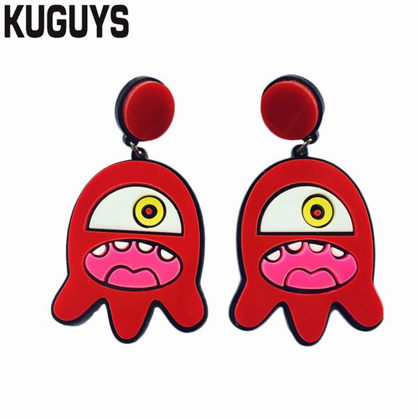 new fashion jewelry oorbellen acrylic red alien earrings for women's fashion little monster drop earrings, Silver
new fashion jewelry oorbellen acrylic red alien earrings for women's fashion little monster drop earrings, Silver