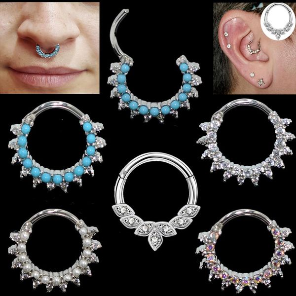 1pc stainless steel crystal zircon pearl septum clicker hoop ring nose labret ear tragus cartilage daith helix earring piercing h bbyjwv, Silver
1pc stainless steel crystal zircon pearl septum clicker hoop ring nose labret ear tragus cartilage daith helix earring piercing h bbyjwv, Silver