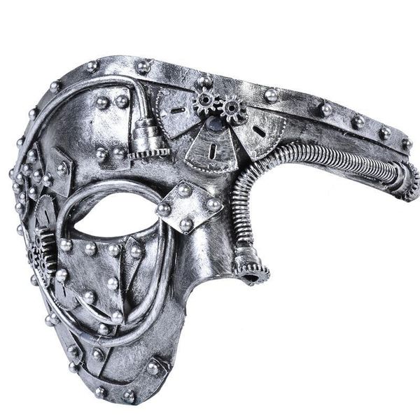 

new arrival costume vintage steampunk half face halloween party masquerade mask