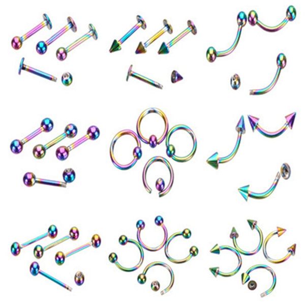 fashion body jewelry piercing lot stainless steel nose horseshoe lip tongue eyebrow tragus piercing navel belly ring 9pcs/set kimter-k87fa
fashion body jewelry piercing lot stainless steel nose horseshoe lip tongue eyebrow tragus piercing navel belly ring 9pcs/set kimter-k87fa