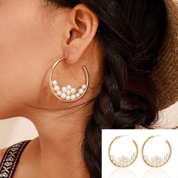 hoop & huggie geometric round pearl earrings charms gifts for women girlfriend daughter j55, Golden;silver
hoop & huggie geometric round pearl earrings charms gifts for women girlfriend daughter j55, Golden;silver