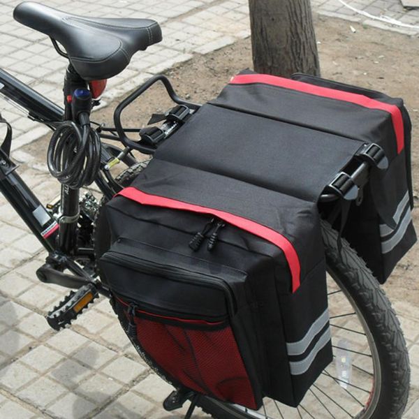 water-resistant portable bike pannier bag - 30l bicycle panniers with reflective trim, bike rear seat saddle bags
water-resistant portable bike pannier bag - 30l bicycle panniers with reflective trim, bike rear seat saddle bags