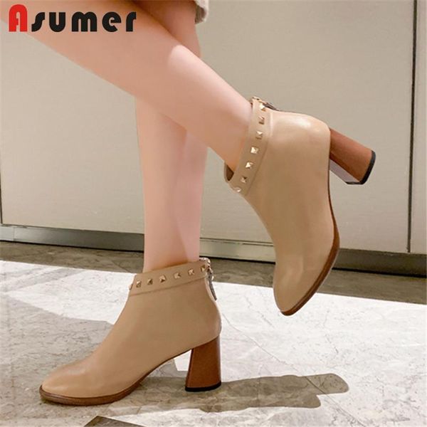 boots asumer size 34-40 fashion ankle elegant genuine leather women rivet high heels ladies prom autumn winter 2021, Black
boots asumer size 34-40 fashion ankle elegant genuine leather women rivet high heels ladies prom autumn winter 2021, Black