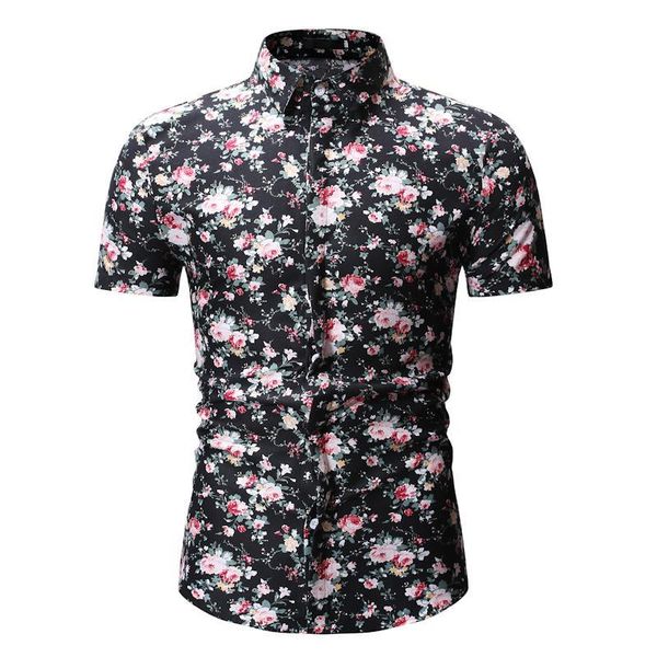 men's casual shirts floral blouse men fashion clothing beach style flower shirt short sleeve black navy camisa masculina, White;black
men's casual shirts floral blouse men fashion clothing beach style flower shirt short sleeve black navy camisa masculina, White;black