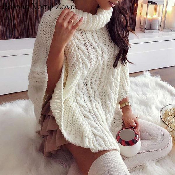 autumn winter women sweaters warm casual loose knitted pullovers female turtleneck sweater jumpers, White;black
autumn winter women sweaters warm casual loose knitted pullovers female turtleneck sweater jumpers, White;black