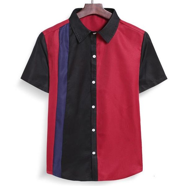 short sleeve male shirt polyester blouse men's summer casual fashion color collision short sleeve thin shirt blouse 2020, White;black
short sleeve male shirt polyester blouse men's summer casual fashion color collision short sleeve thin shirt blouse 2020, White;black