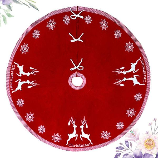 knitting acrylic carpet christmas tree skirt xmas tree bottom cover home decoration (red, 95cm 
knitting acrylic carpet christmas tree skirt xmas tree bottom cover home decoration (red, 95cm