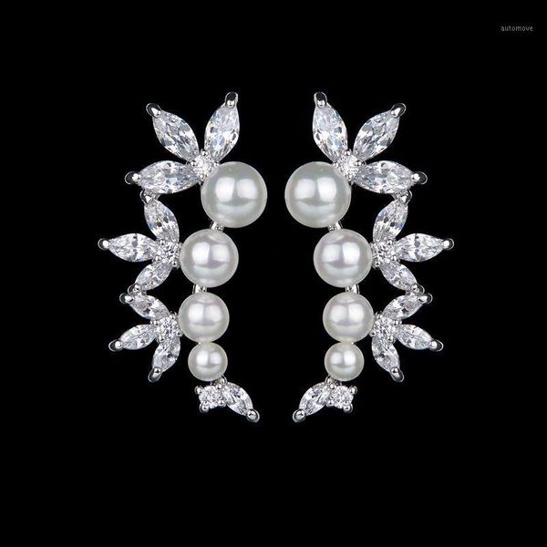 lan fashionable 925 sterling silver jewelry inlay pearl crystal cubic zirconia earrings for women, Golden
lan fashionable 925 sterling silver jewelry inlay pearl crystal cubic zirconia earrings for women, Golden