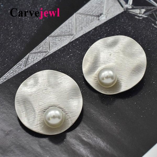 stud carvejewl big earrings simple round simulated pearl for women jewelry girl gift romantic fashion european earring1, Golden;silver
stud carvejewl big earrings simple round simulated pearl for women jewelry girl gift romantic fashion european earring1, Golden;silver