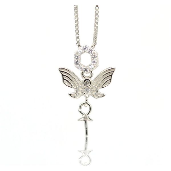 925 sterling silver pearl pendant setting mount bracket diy necklace pendant semi-finished accessories micro-inlaid butterfly necklace er0w, Slivery;crystal
925 sterling silver pearl pendant setting mount bracket diy necklace pendant semi-finished accessories micro-inlaid butterfly necklace er0w, Slivery;crystal