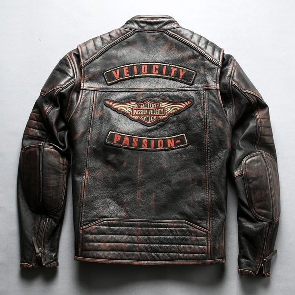 2019 fashion men's genuine leather jacket slim fit black cowskin motorcycle leather jacket lapel vintage biker coat1
2019 fashion men's genuine leather jacket slim fit black cowskin motorcycle leather jacket lapel vintage biker coat1