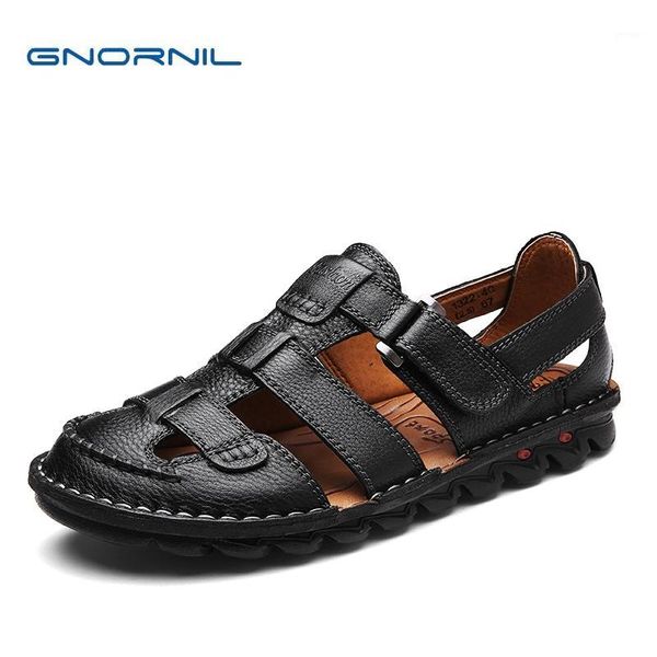 sandals gnornil 2021 summer men shoes genuine leather closed toe anti-collision casual mens footwear1, Black
sandals gnornil 2021 summer men shoes genuine leather closed toe anti-collision casual mens footwear1, Black