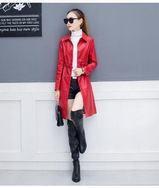 women's leather new women's pu leather coat coat long slim self-cultivation versatile 2021 autumn and winter, Black
women's leather new women's pu leather coat coat long slim self-cultivation versatile 2021 autumn and winter, Black
