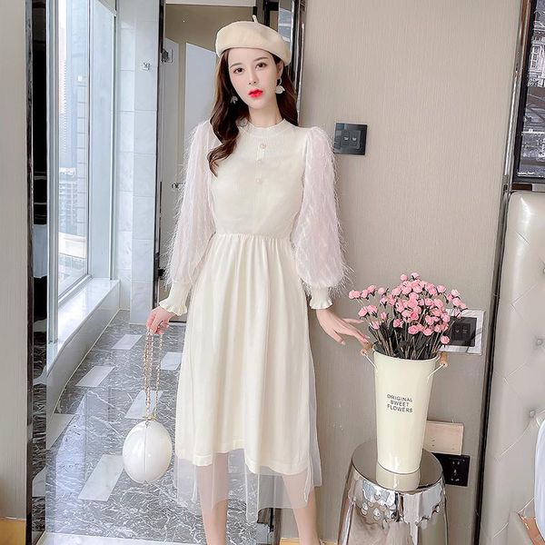 coigarsam vintage patchwork women long dress new winter full sleeve solid o-neck high waist dresses black apricot 8813, Black;gray
coigarsam vintage patchwork women long dress new winter full sleeve solid o-neck high waist dresses black apricot 8813, Black;gray