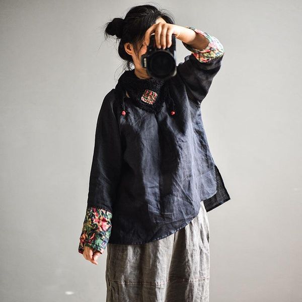 women's blouses & shirts women loose retro patchwork linen ramie blouse ladies spliced vintage irregular length shirt female 2021 autu, White
women's blouses & shirts women loose retro patchwork linen ramie blouse ladies spliced vintage irregular length shirt female 2021 autu, White